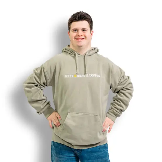 Block Logo Garment Dyed Hoodie